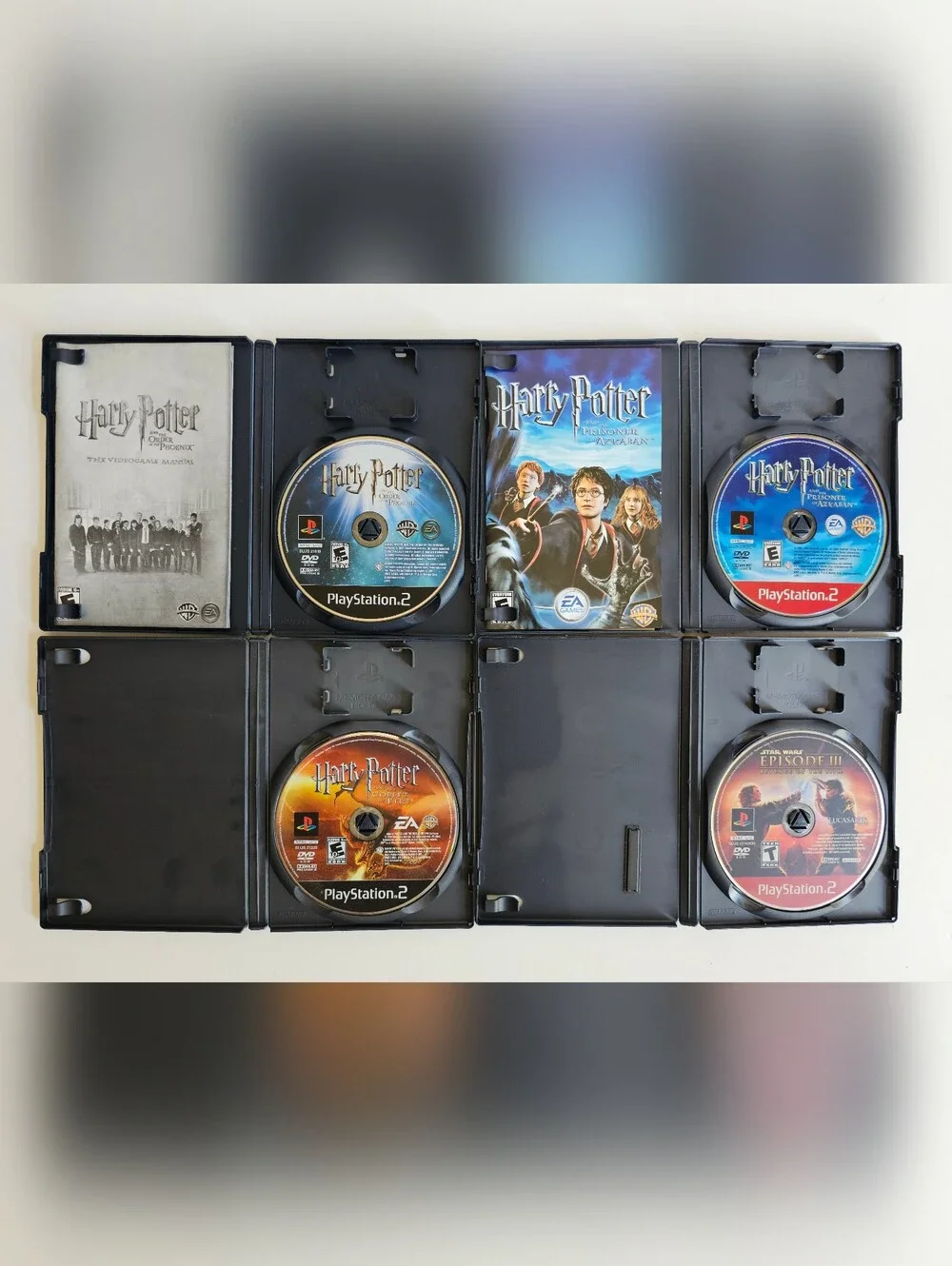 Harry Potter PS2 Lot of 3 + Star Wars (Order Of Phoenix, Goblet Of Fire, More)
